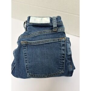 RE/DONE 90s High Rise Ankle Crop Denim Jeans Button Fly Size 24‎ Dark Stone